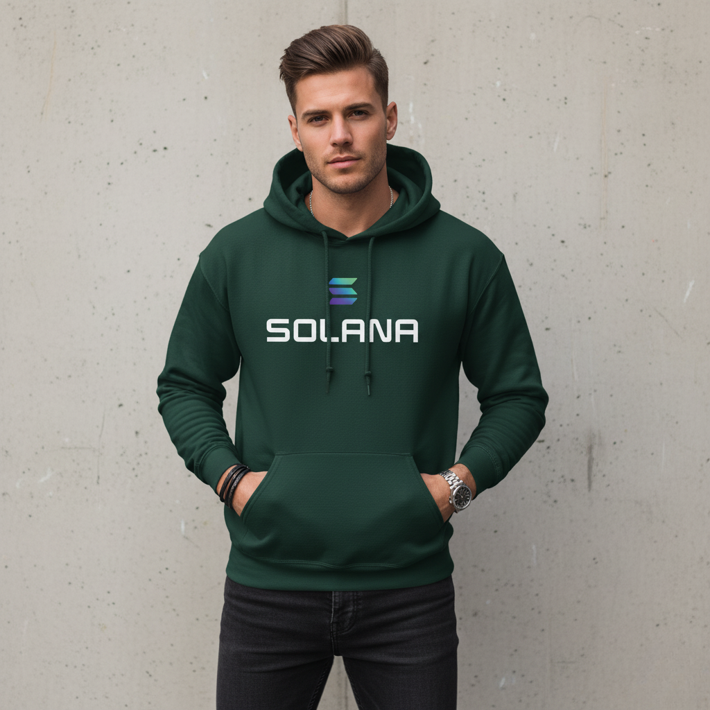 Solana (SOL) Token Unisex Hoodie – Soft Cotton Blend Streetwear for Crypto Fans