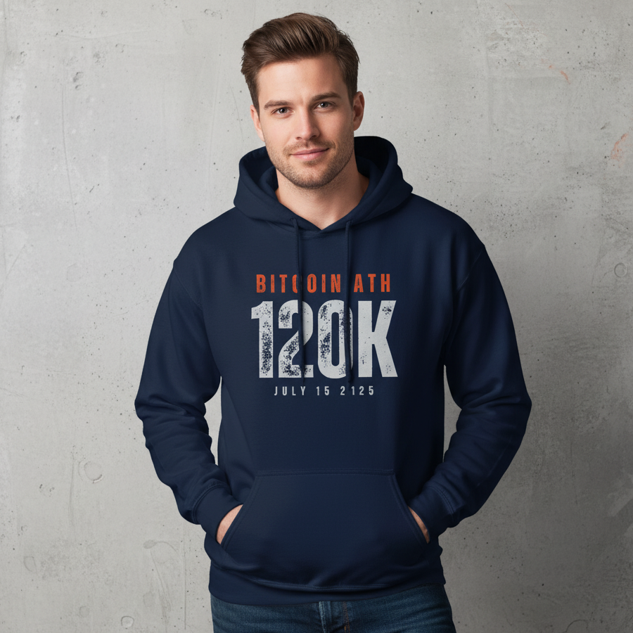 Bitcoin BTC Collectible 120K All Time High Unisex Hoodie