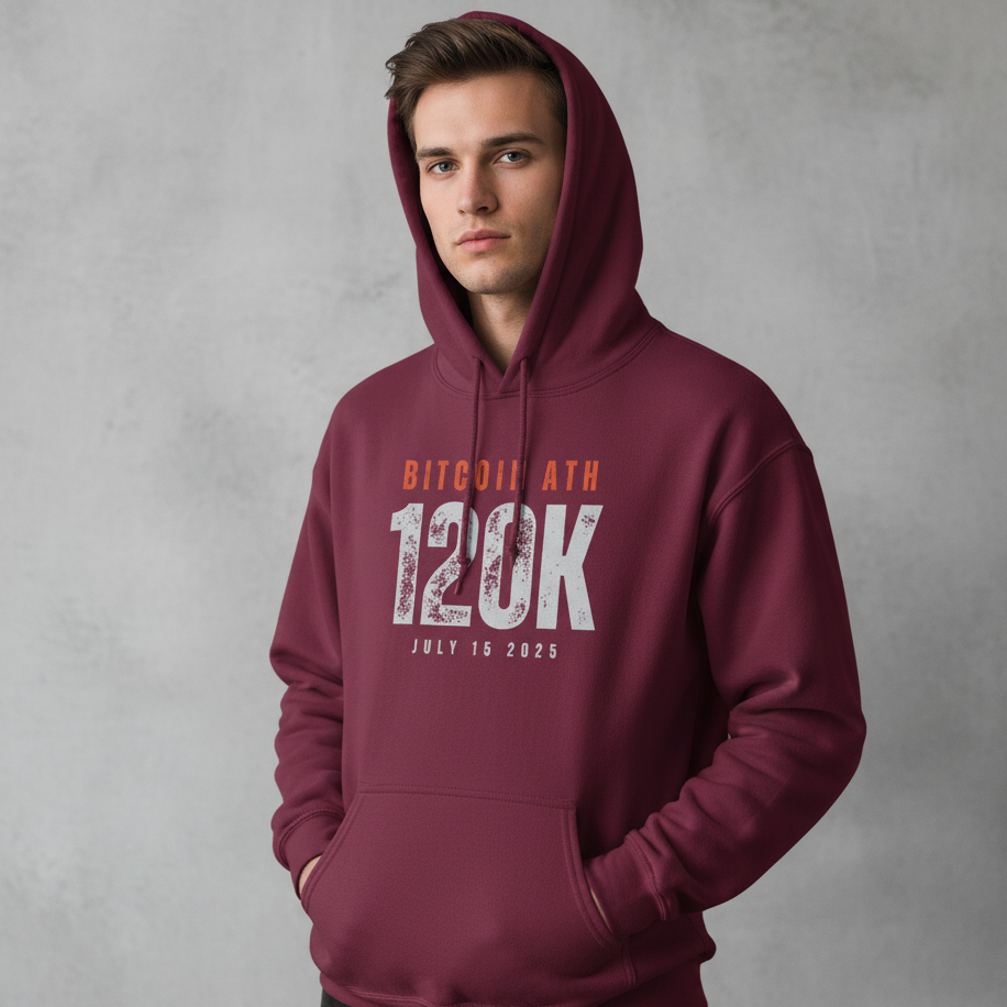 Bitcoin BTC Collectible 120K All Time High Unisex Hoodie