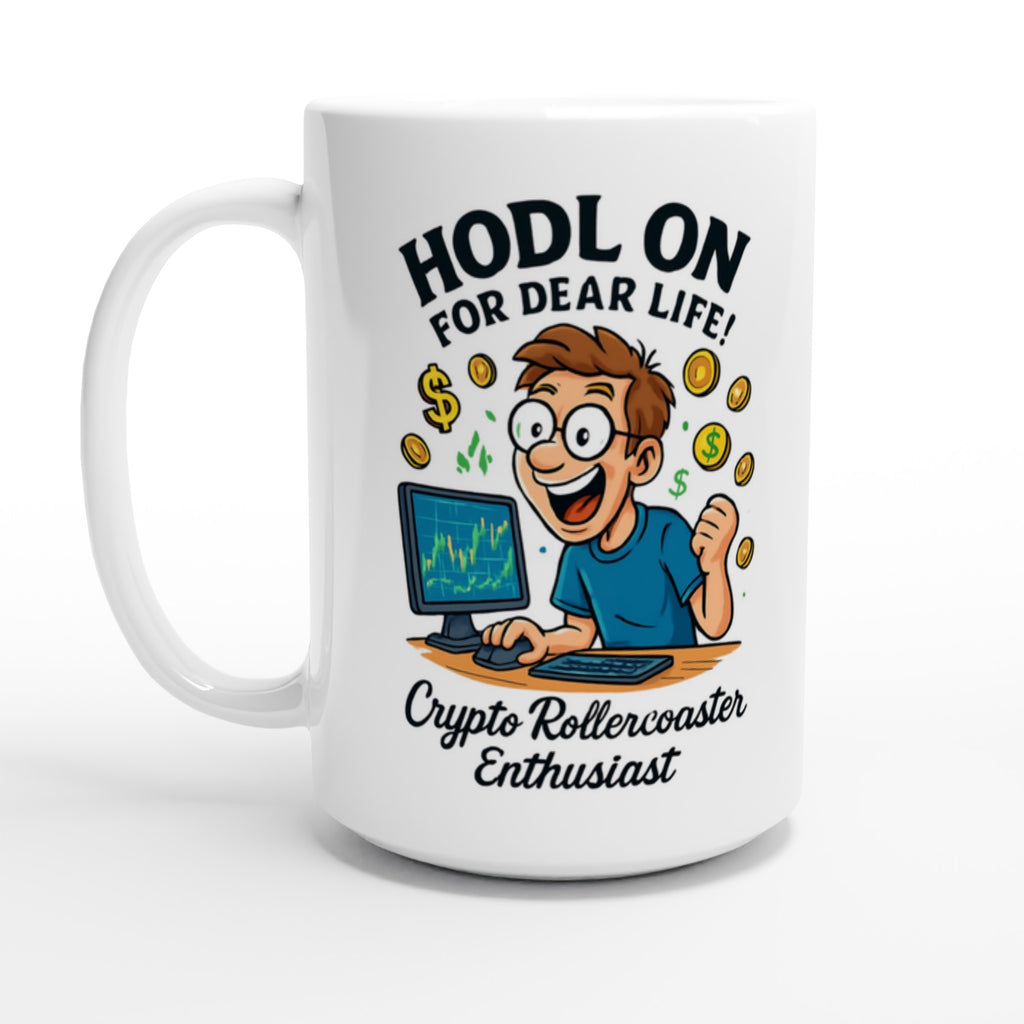 HODL Crypto Coffee Ceramic 15oz Mug