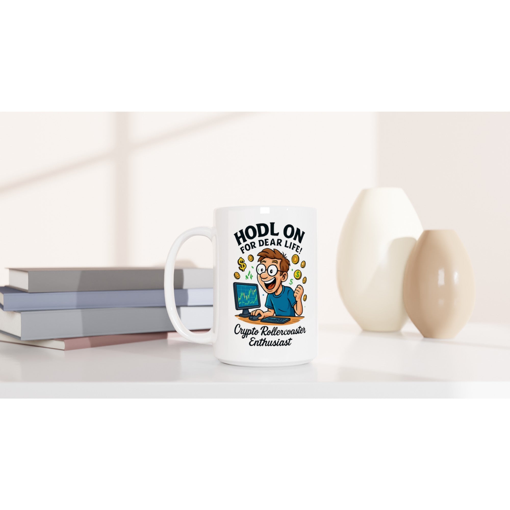 HODL Crypto Coffee Ceramic 15oz Mug