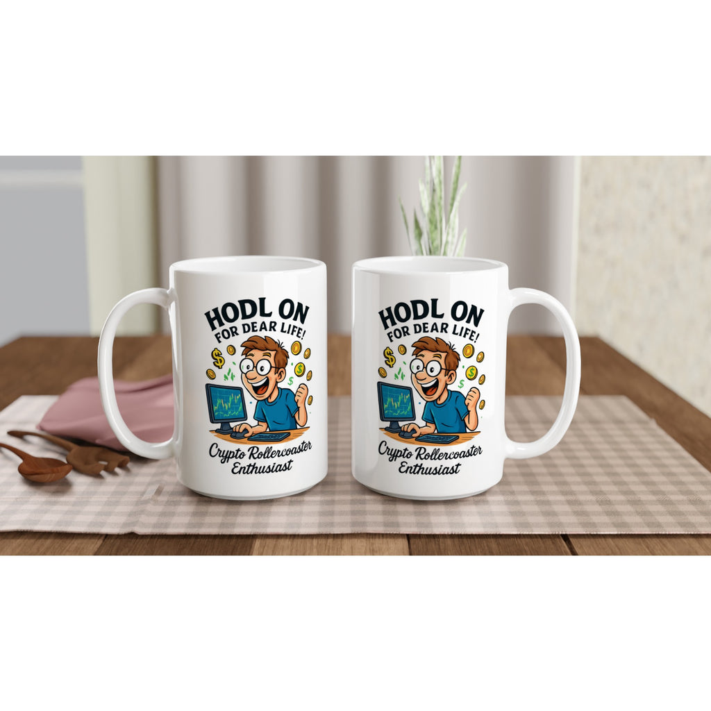 HODL Crypto Coffee Ceramic 15oz Mug
