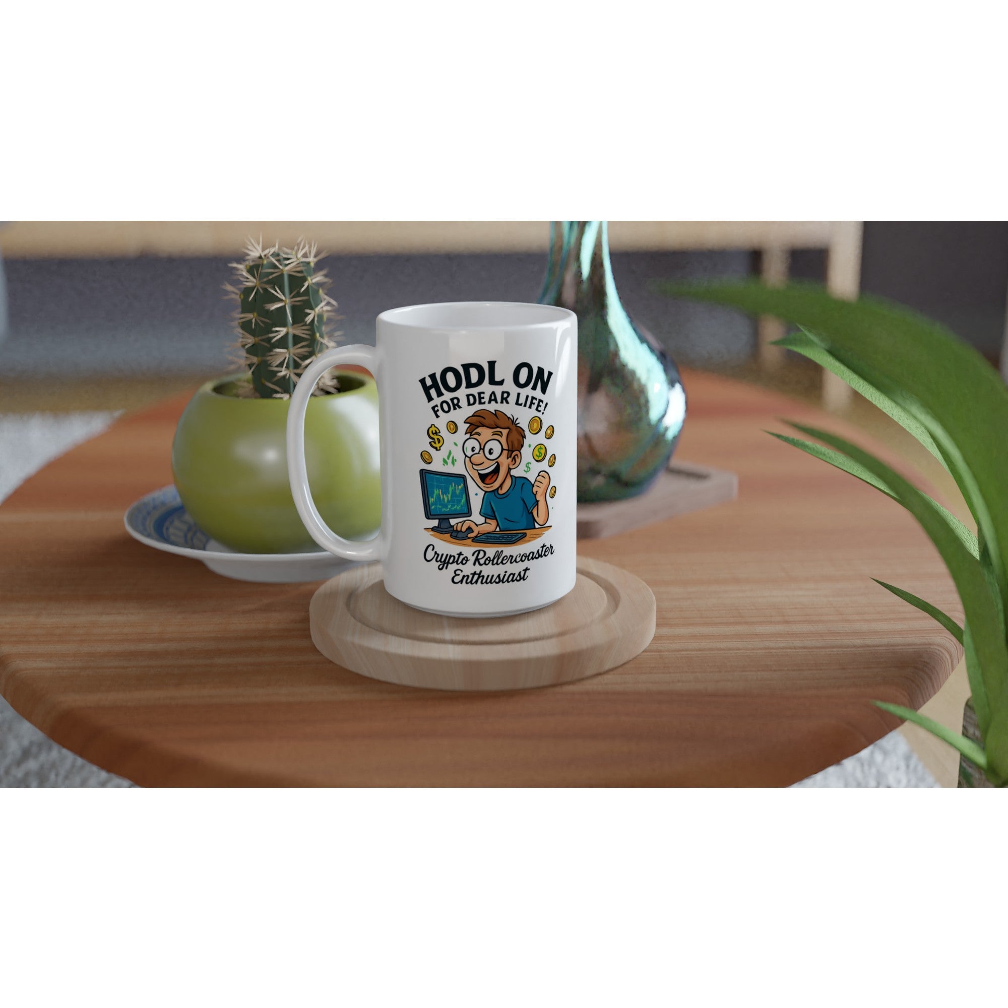 HODL Crypto Coffee Ceramic 15oz Mug