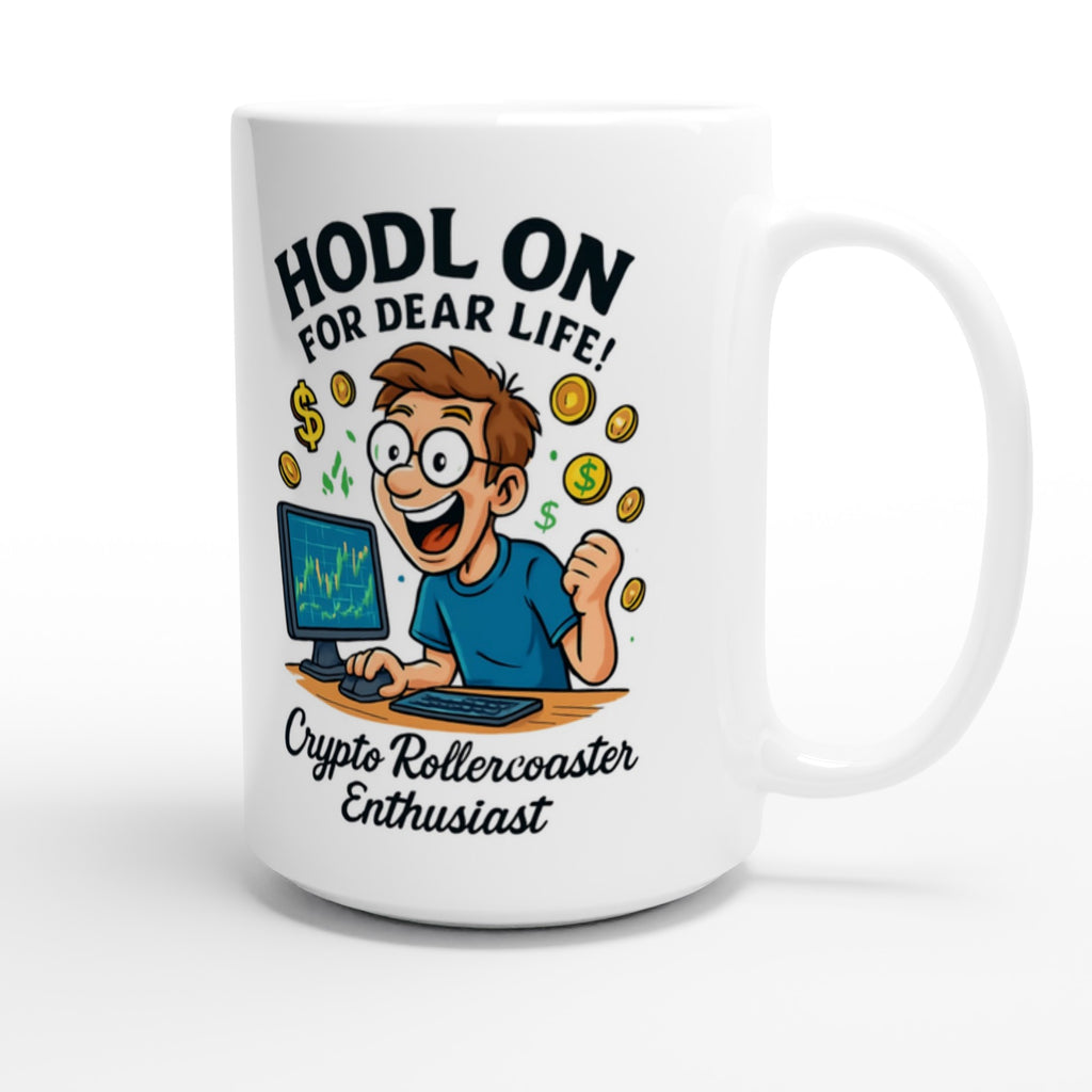 HODL Crypto Coffee Ceramic 15oz Mug
