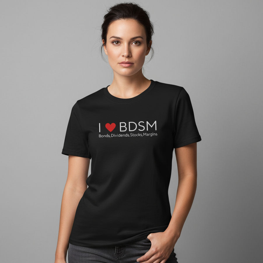 Funny 'I Love BDSM' Stock Market Crypto Unisex Cotton T-Shirt