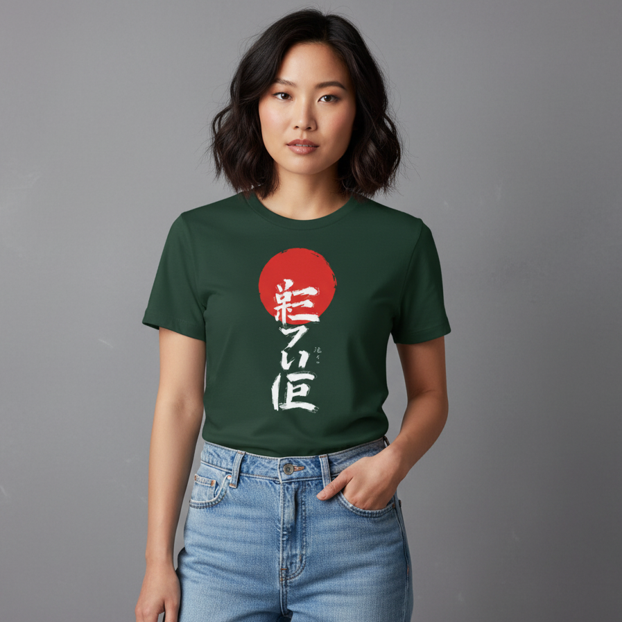 Japanese Symbols 'Brave' Unisex Cotton T-Shirt