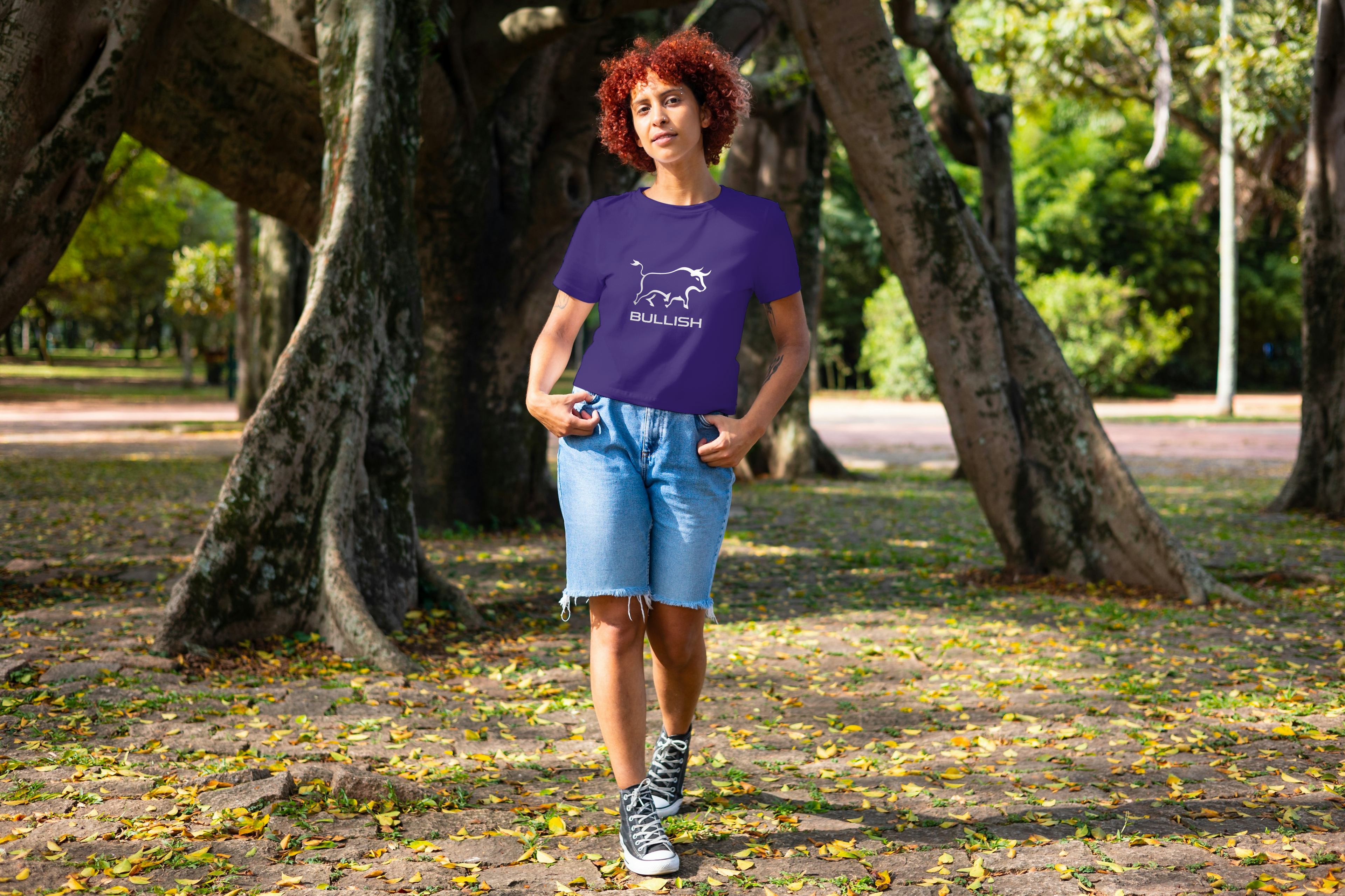 Bullish Stock Market and Crypto Trading Cotton T-Shirt