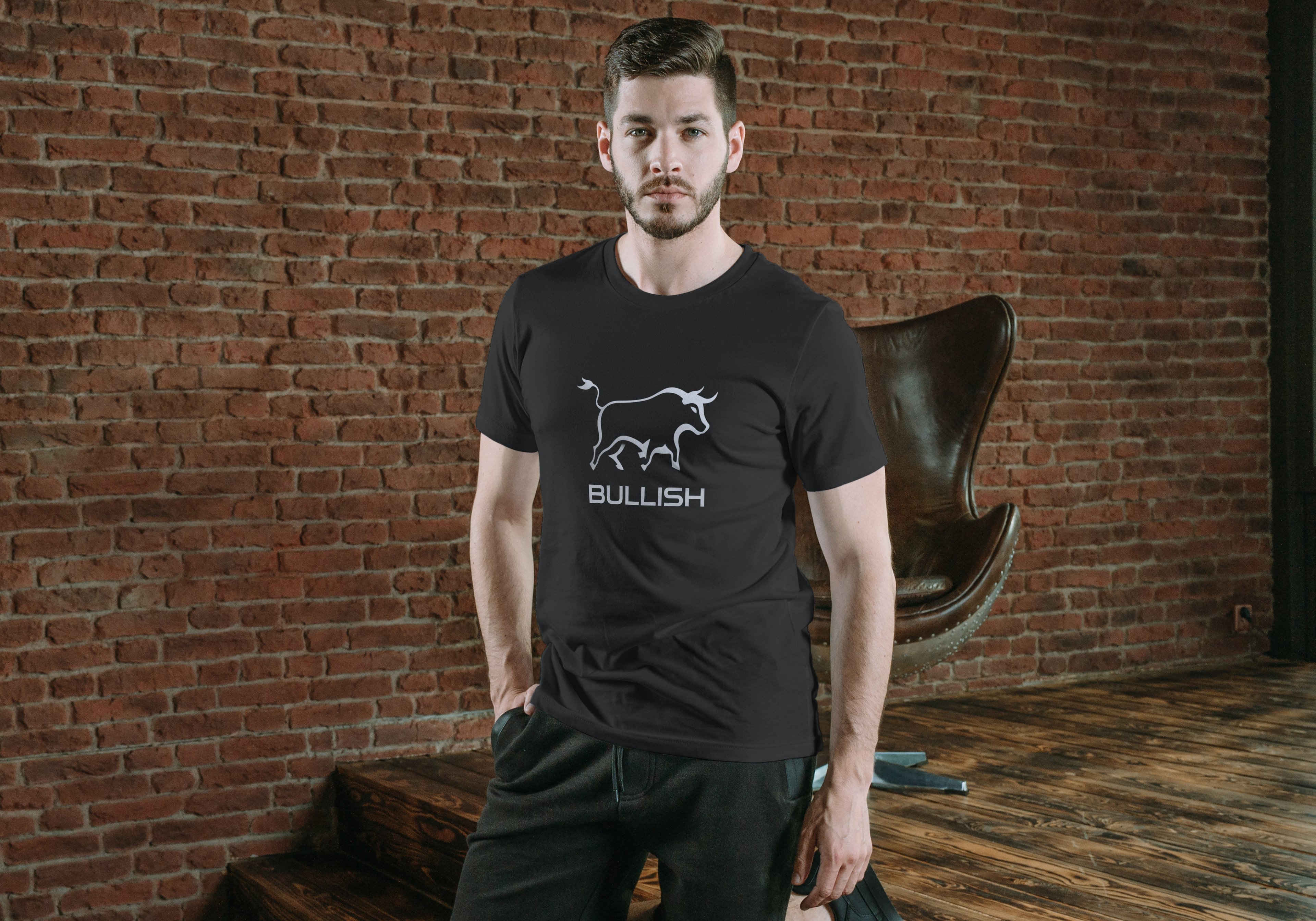 Bullish Stock Market and Crypto Trading Cotton T-Shirt