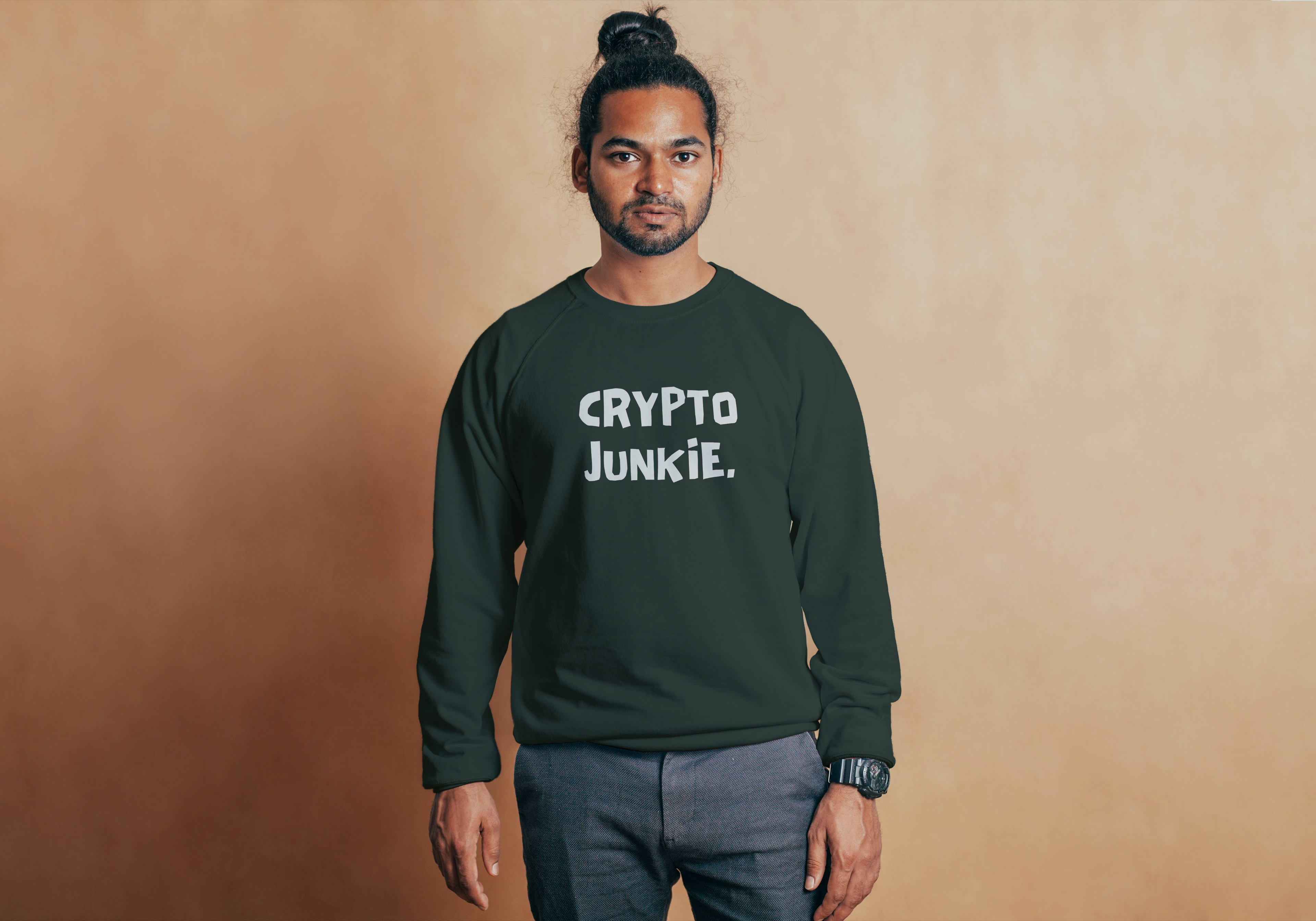 Crypto Junkie Unisex Cotton - Polyester Sweatshirt