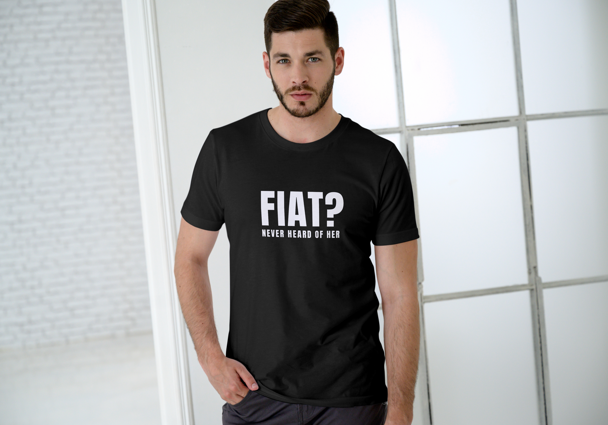 Funny FIAT Currency Unisex Cotton T-Shirt