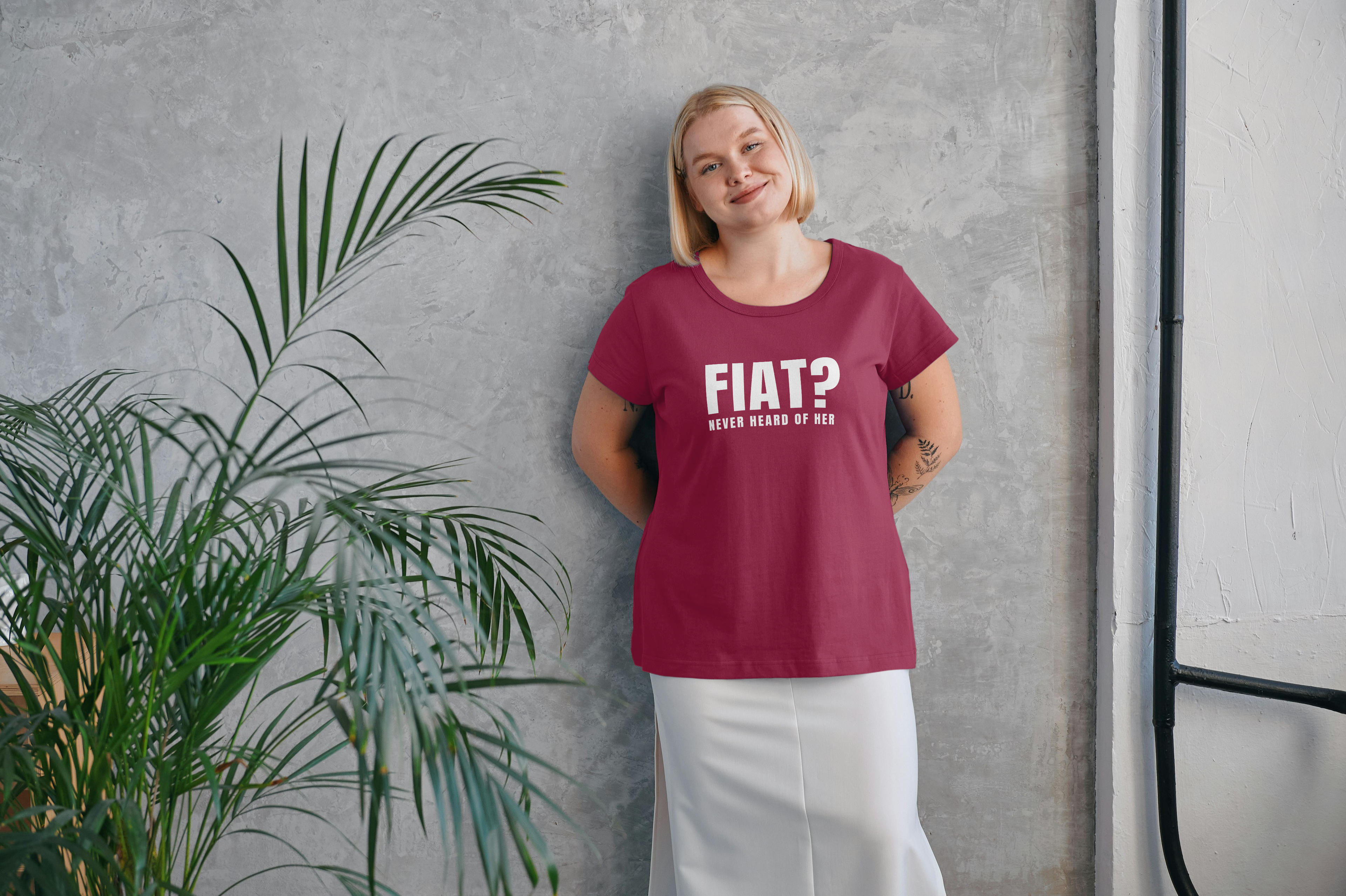 Funny FIAT Currency Unisex Cotton T-Shirt