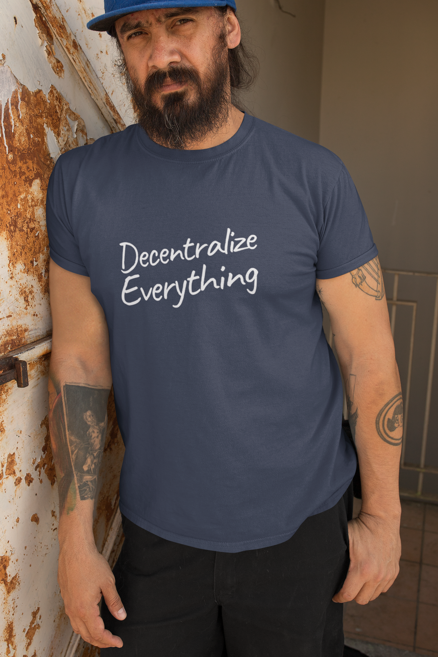 Decentralize Everything Crypto Cotton T-Shirt
