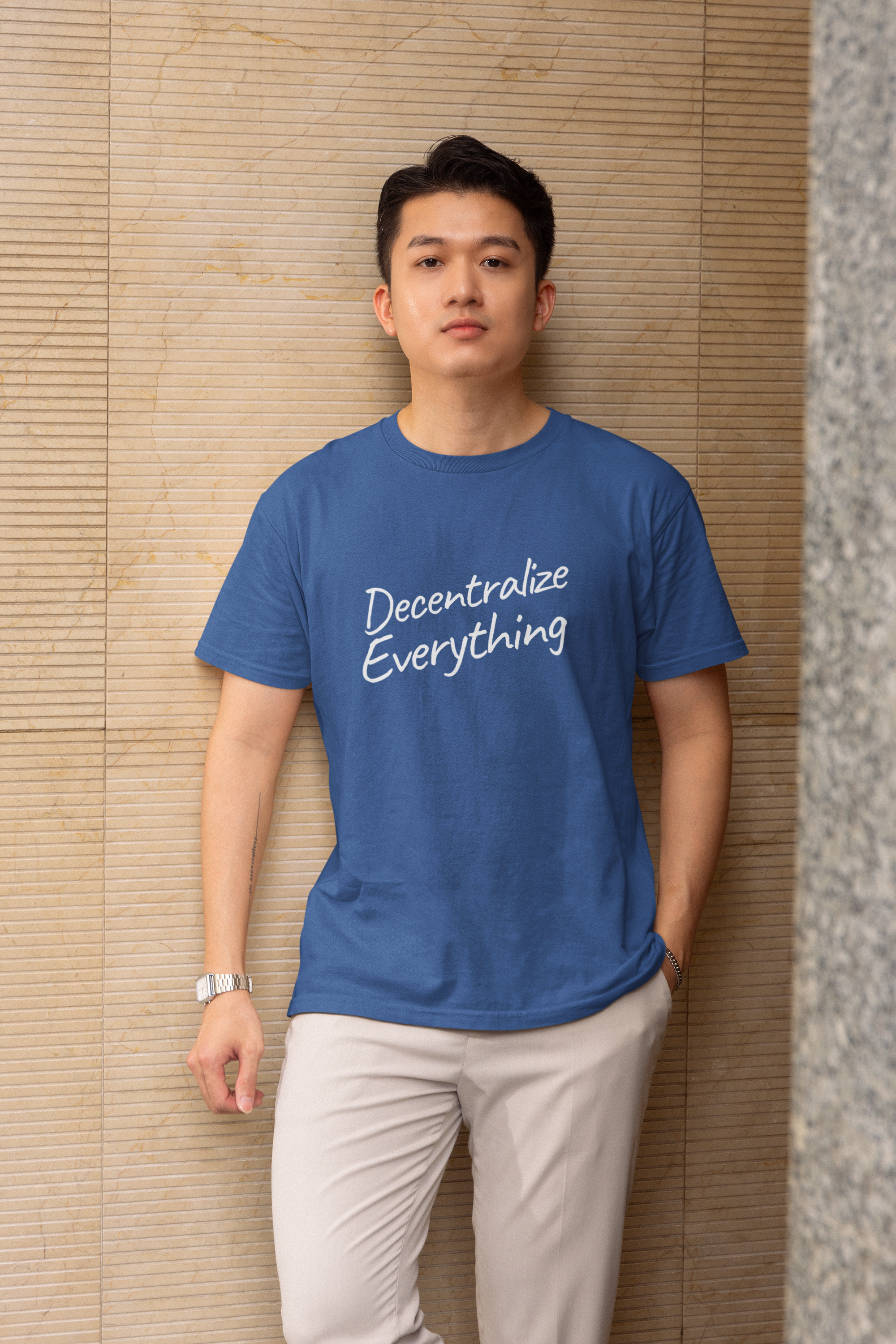 Decentralize Everything Crypto Cotton T-Shirt