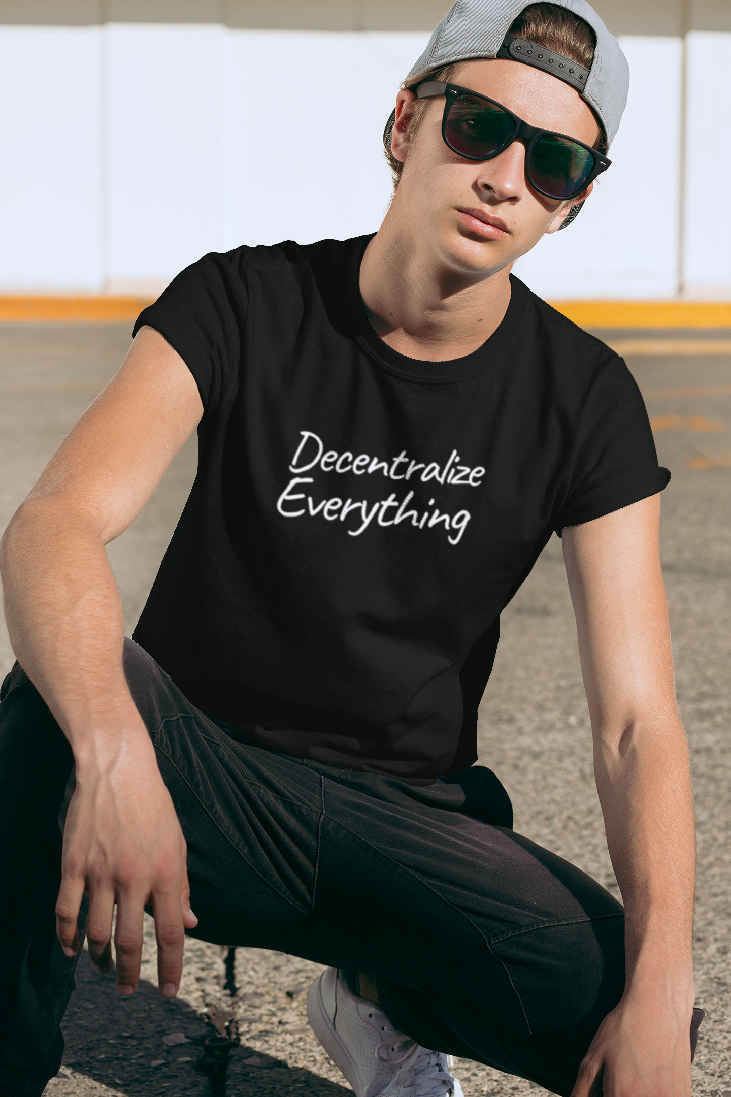 Decentralize Everything Crypto Cotton T-Shirt