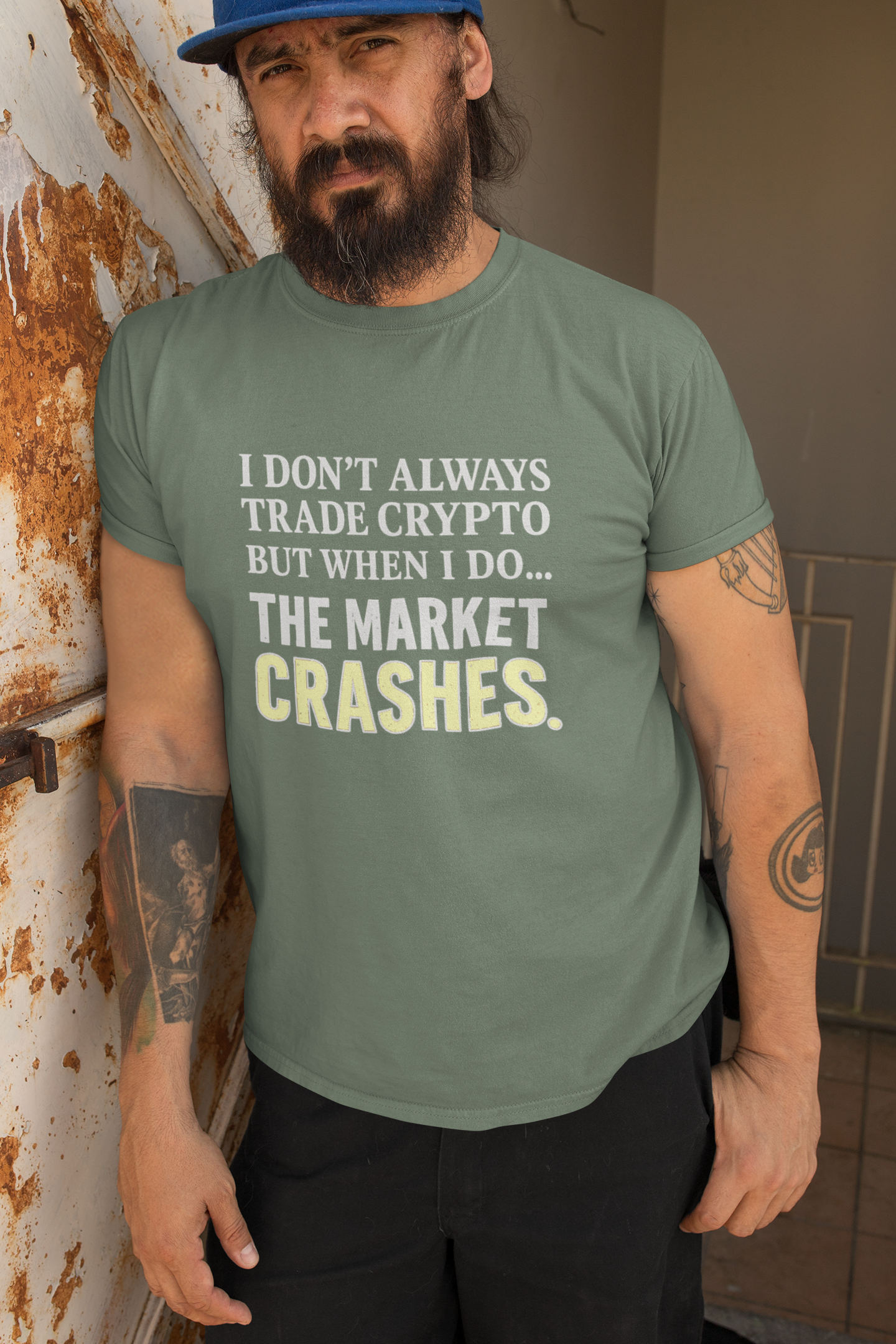 Funny Crypto T-Shirt "I Don't Always Trade Crypto, But When I Do, The Market Crashes'