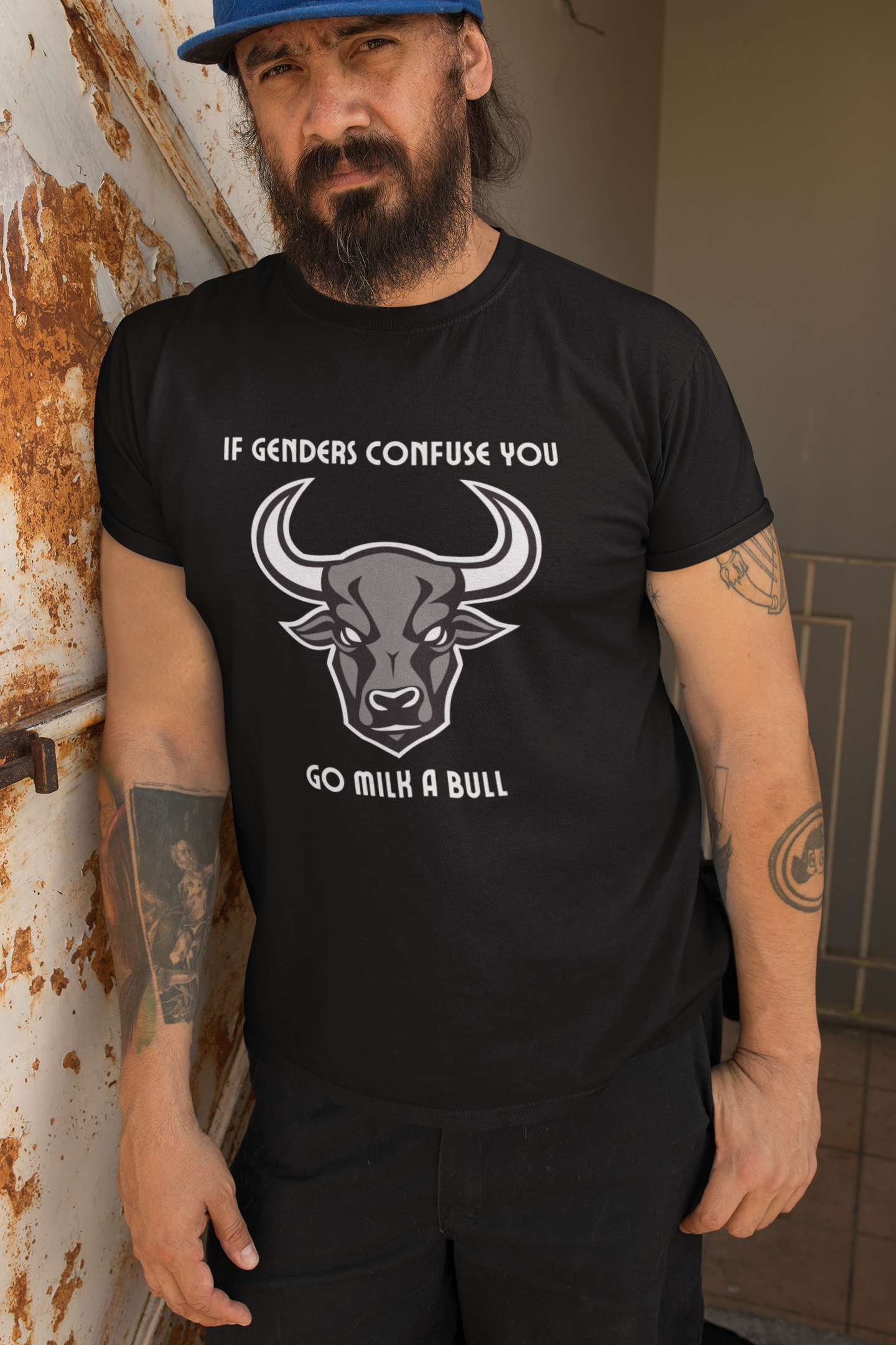 Funny 'If Genders Confuse You, Go Milk a Bull' Unisex Cotton T-Shirt