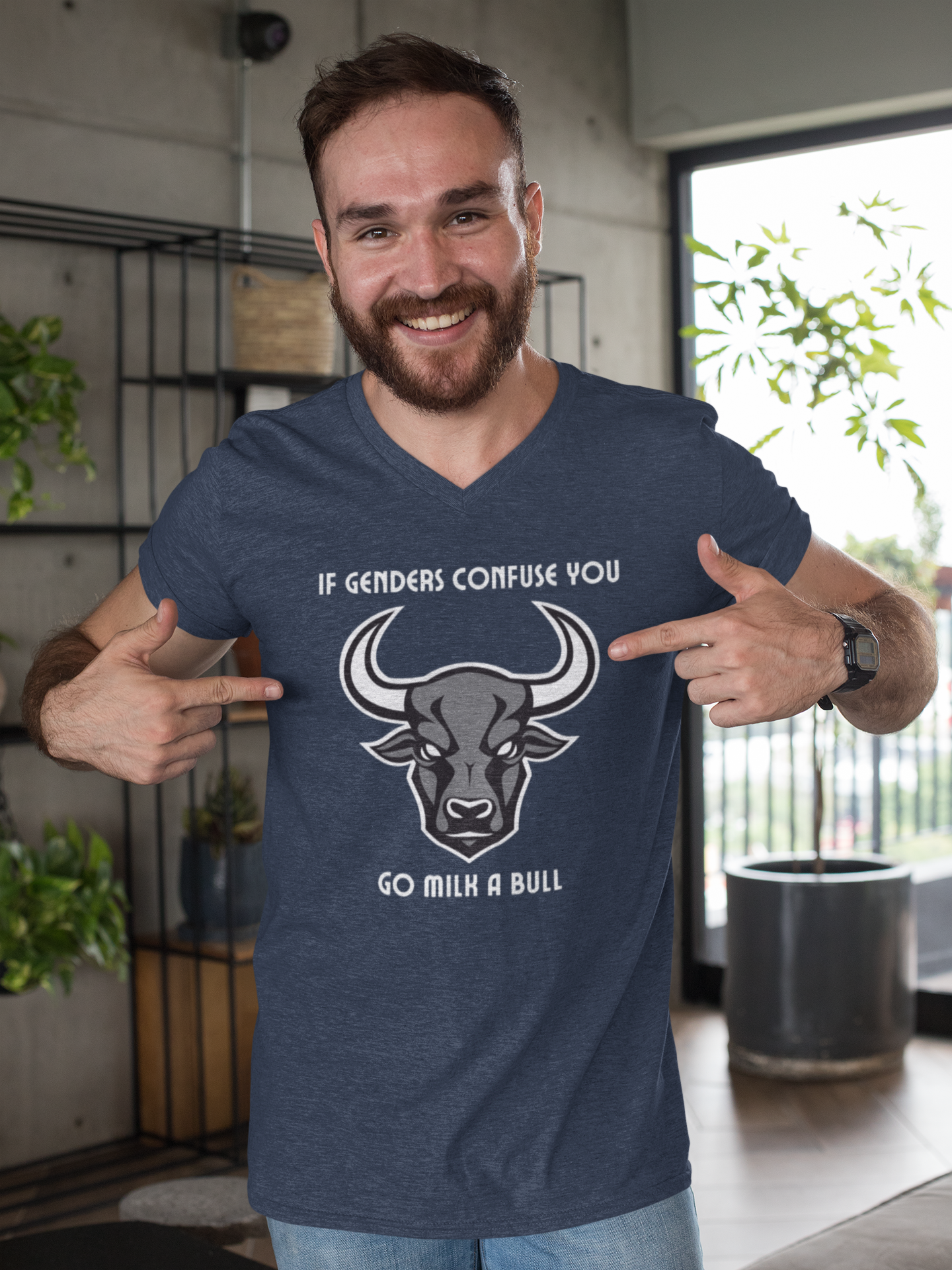 Funny 'If Genders Confuse You, Go Milk a Bull' Unisex Cotton T-Shirt