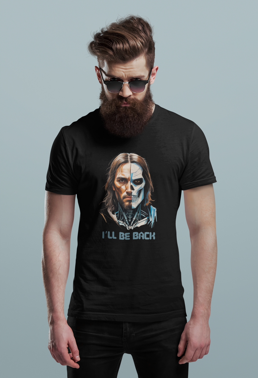Jesus Terminator Merge Unisex Cotton T-Shirt