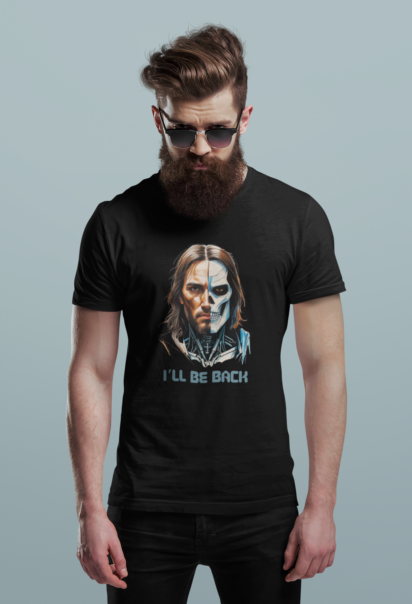 Jesus Terminator Merge Unisex Cotton T-Shirt