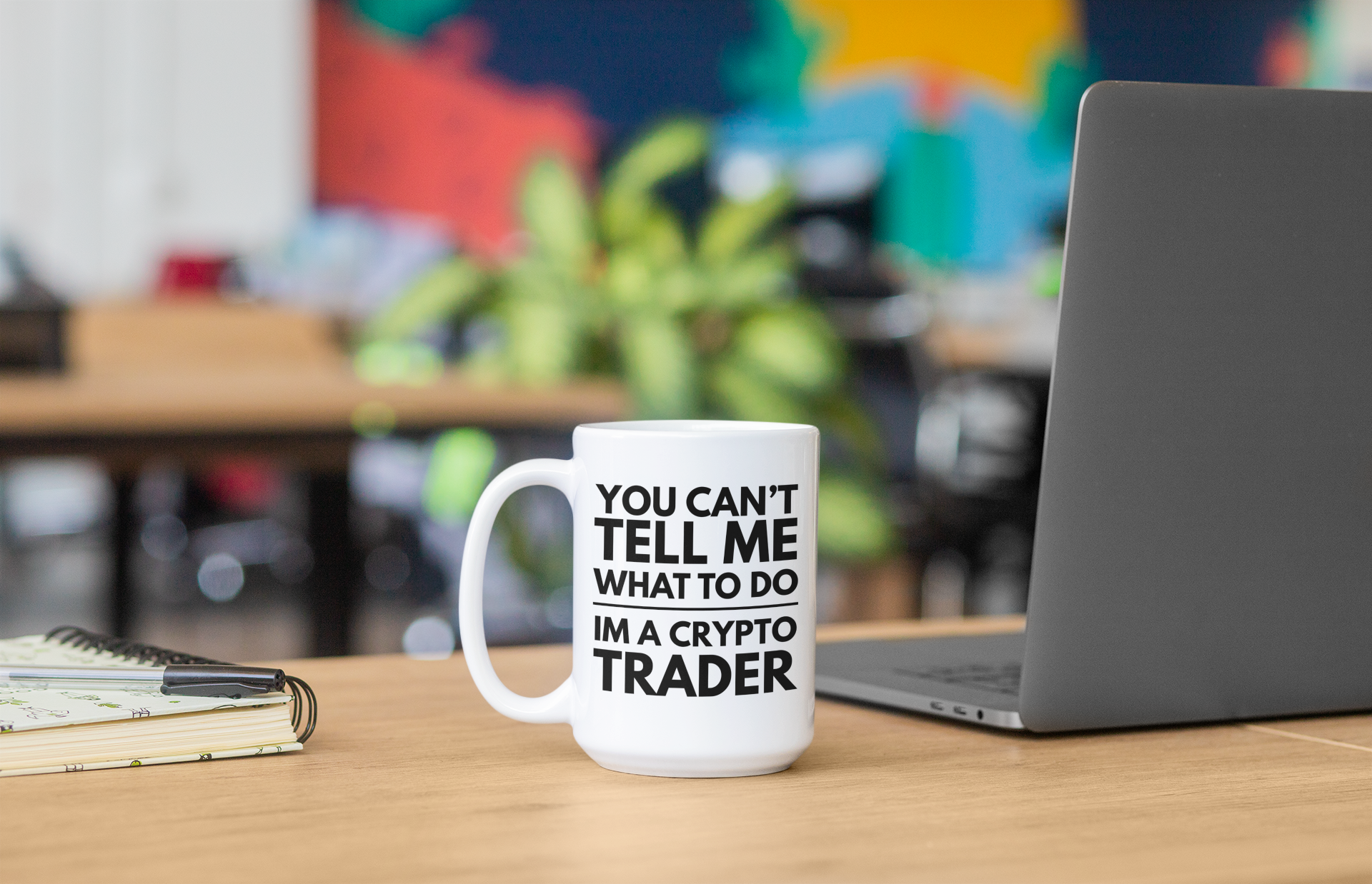 Funny Crypto Trader White Ceramic 15oz Mug