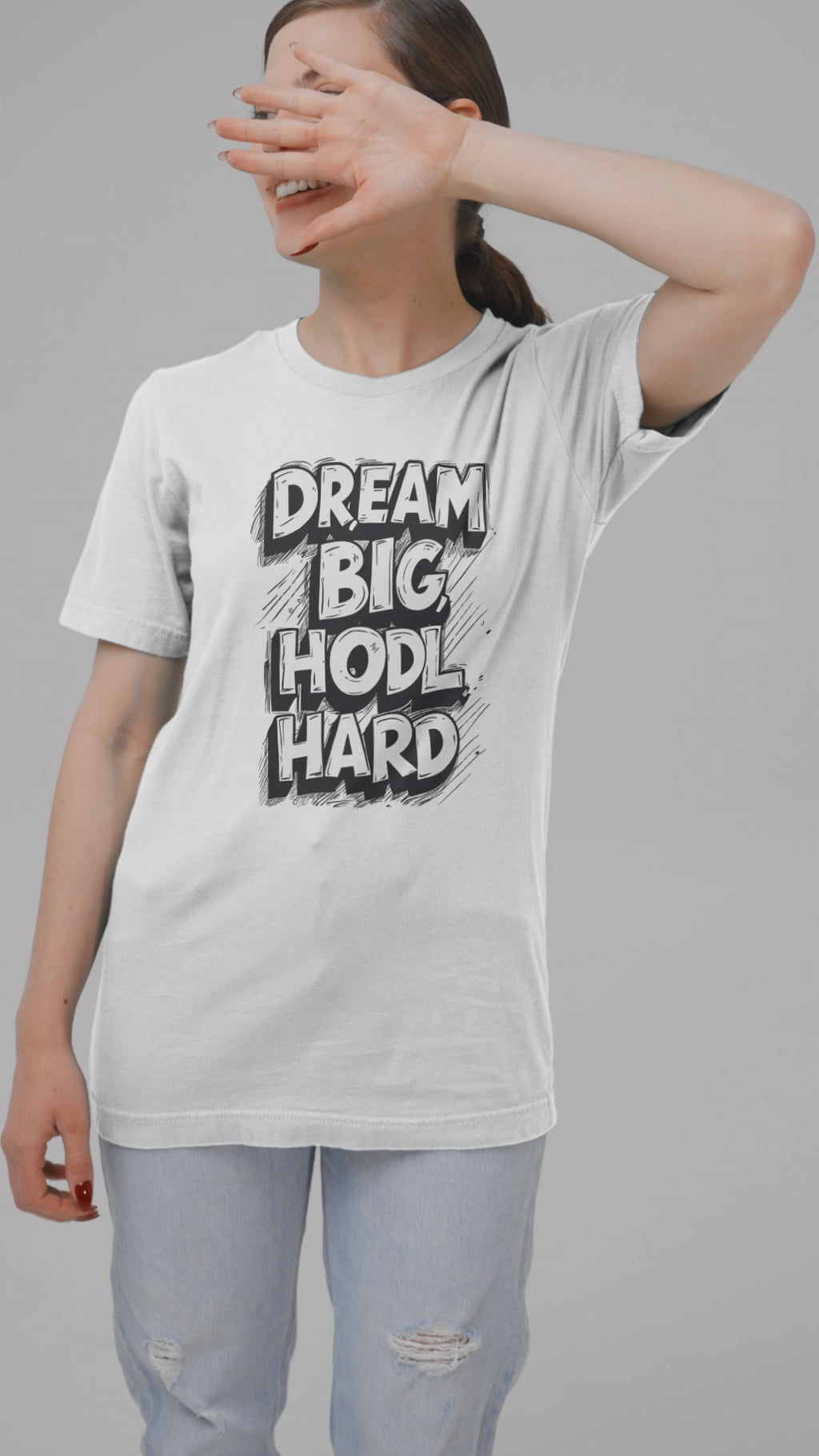 Dream Big HODL Hard Motivational Unisex Cotton T-Shirt