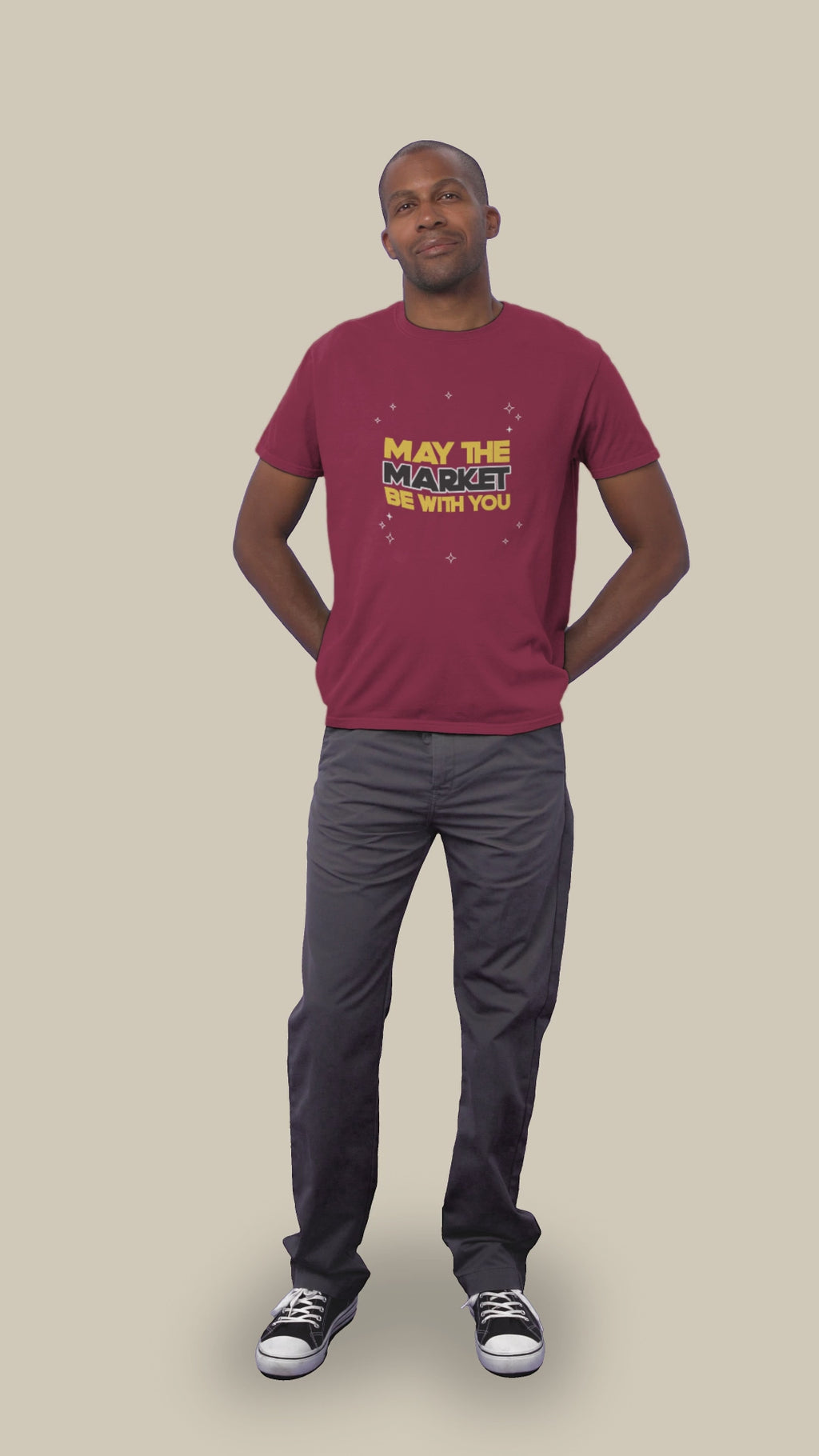 Funny Trading "May the Markets Be With You" Unisex Cotton T-Shirt