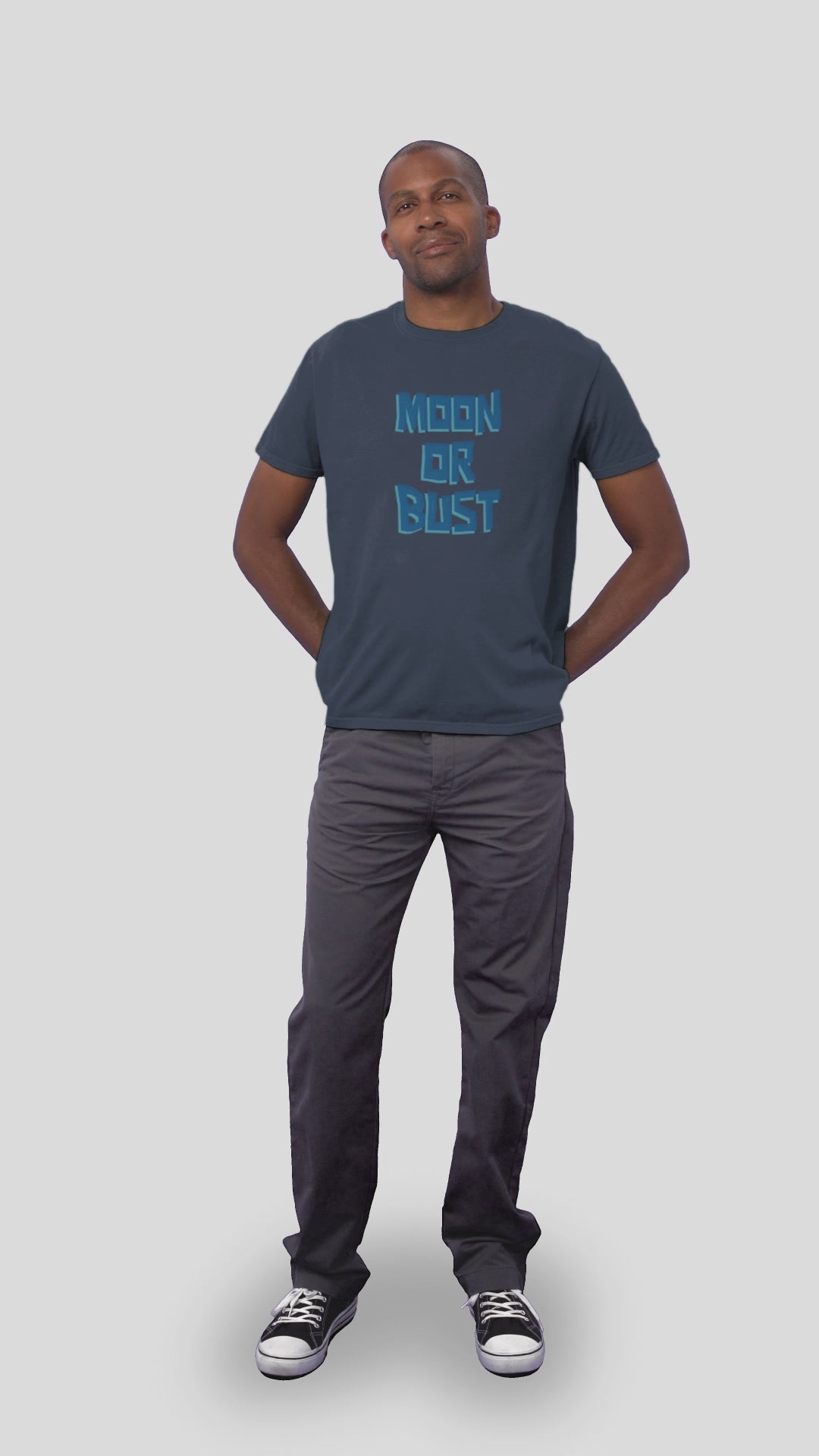 Funny Moon or Bust Unisex Cotton T-Shirt