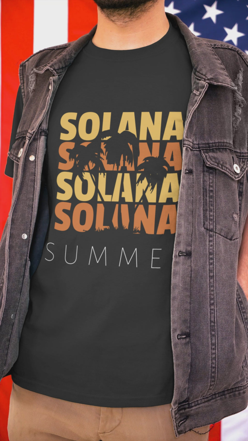 SOL Solana Crypto Token Summer Unisex Cotton T-Shirt