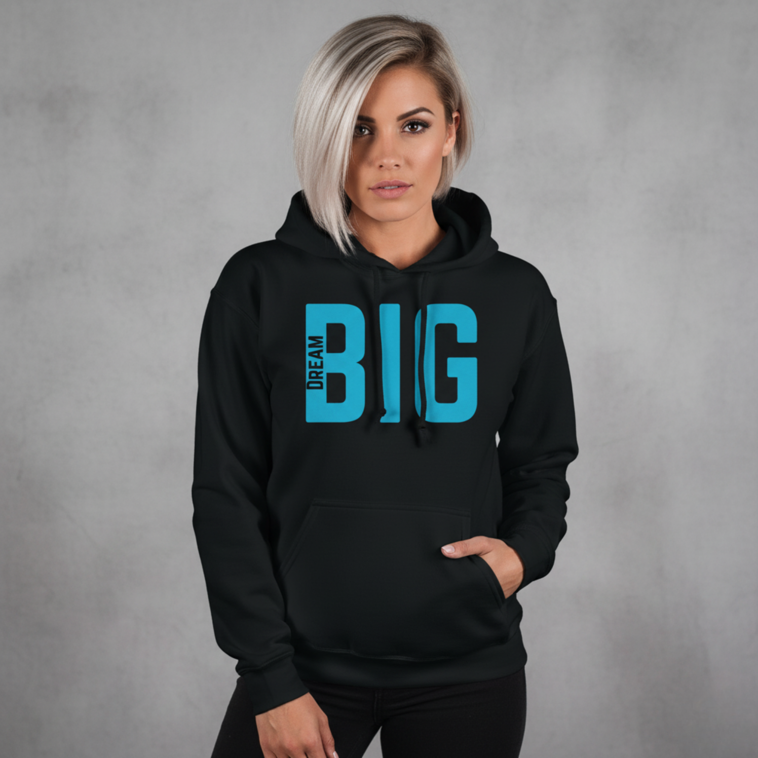 Dream Big Motivational Unisex Black Hoodie